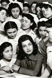 Ashraf Pahlavi with Nurses